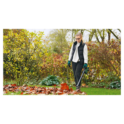 Powertools Akku-Laubblser Universal LeafBlower 18V-130, 18Volt (grn/schwarz, Li-Ionen Akku 2,5Ah, POWER FOR ALL ALLIANCE)
