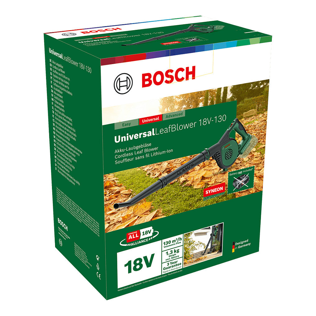 Powertools Akku-Laubblser Universal LeafBlower 18V-130 Solo, 18Volt (grn/schwarz, ohne Akku und Ladegert, POWER FOR ALL ALLIANCE)