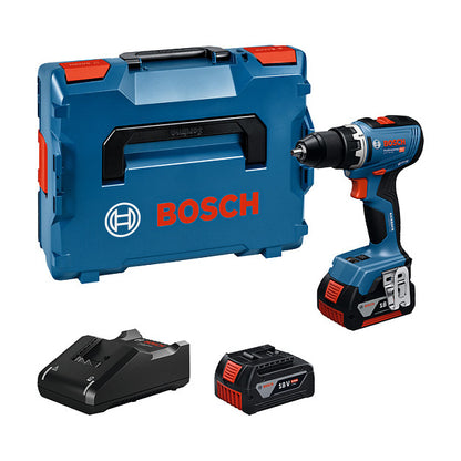 Powertools Akku-Bohrschrauber GSR 18V-65 Professional, 18Volt (blau, 2x Li-Ion Akku 5,0Ah, in L-BOXX)