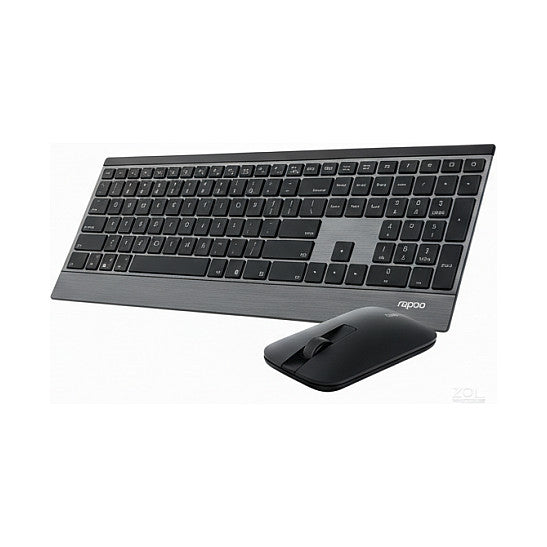 Rapoo Kabelloses Multi-Mode-Deskset 9500M QWERTZ Keyboard + Mouse black