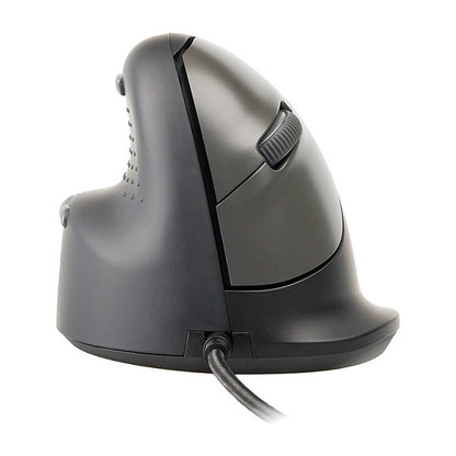 R-Go Maus HE ergonomisch links USB groß schw./silb