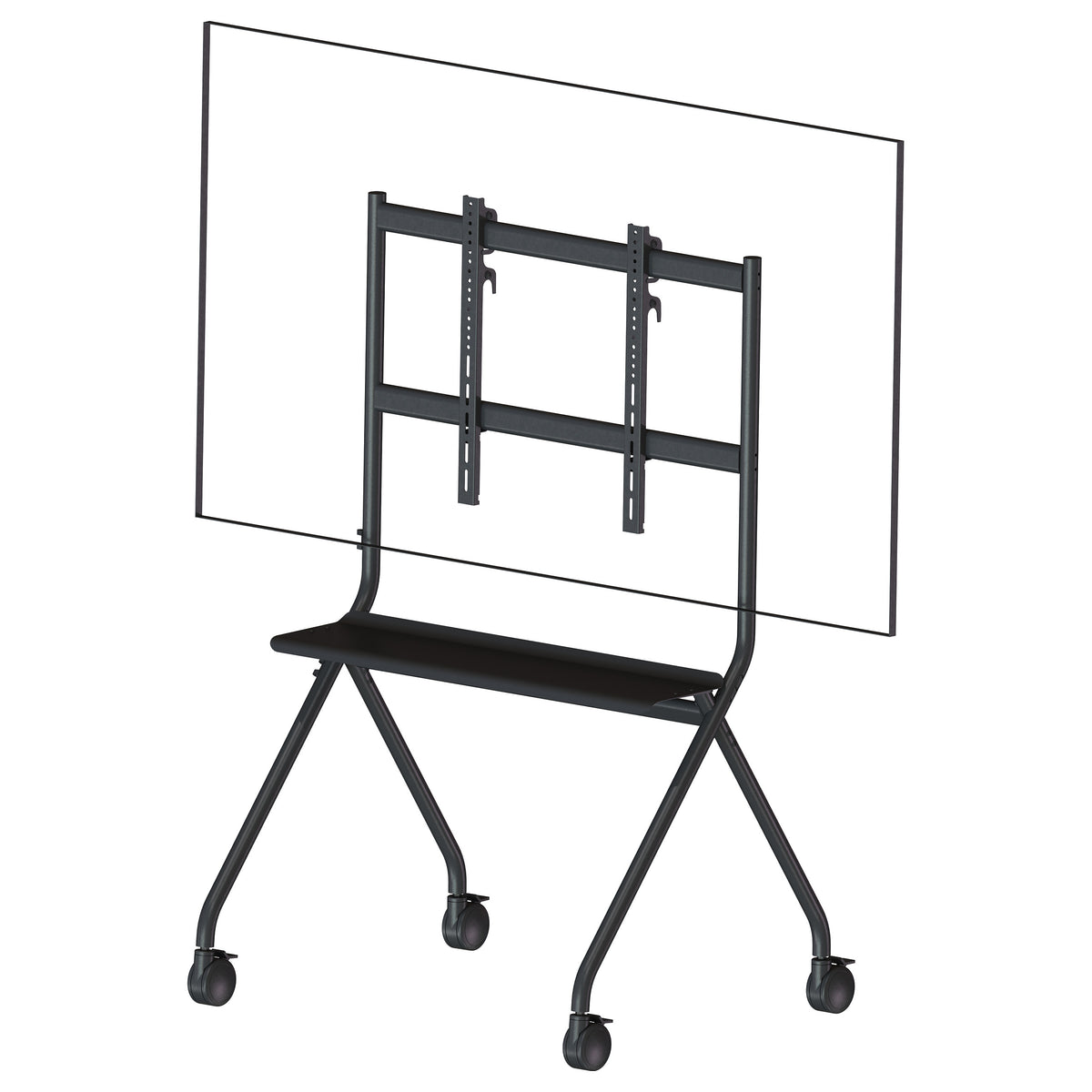 Vision VFM-F12 - Wagen - für LCD-Display - Staffelei-Stil - Stahl - mattschwarz - Bildschirmgröße: 139.7-254 cm (55 in-100 in)