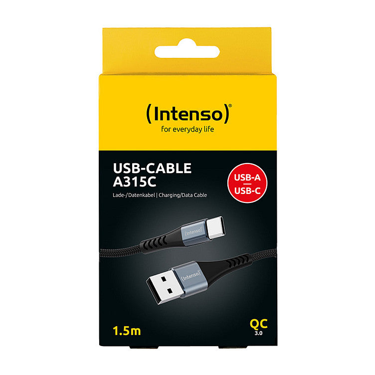 Intenso USB Lade- + Datenkabel A315C USB-A > USB-C schwarz 1,5m