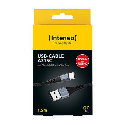 Intenso USB Lade- + Datenkabel A315C USB-A > USB-C schwarz 1,5m