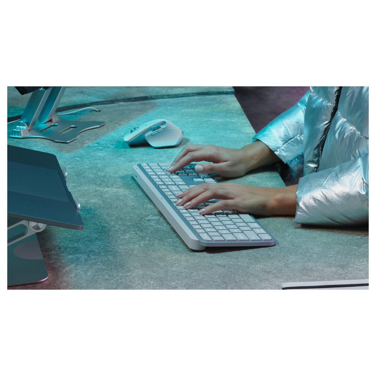 Logitech MX KEYS S - PALE GREY PTG - BT