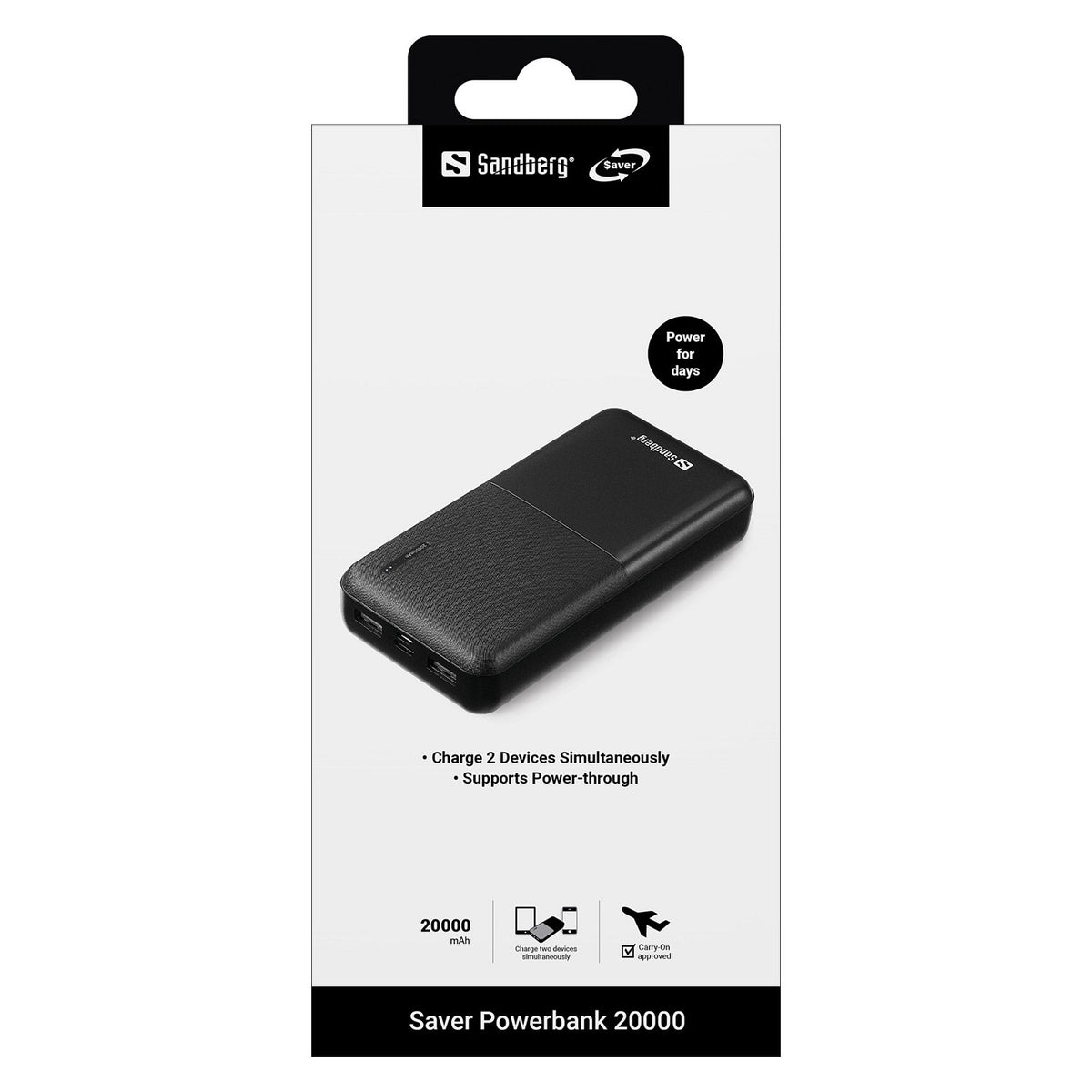 SANDBERG Saver Powerbank 20000mAh