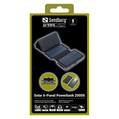 420-73 SANDBERG 6-Panel Solar Powerbank