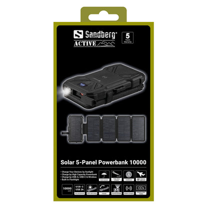 421-05 SANDBERG 5-Panel Solar Powerbank