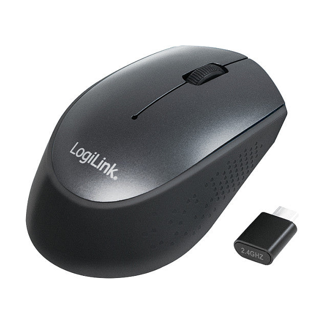 LogiLink Maus - optisch - 3 Tasten - kabellos - 2.4 GHz - kabelloser Empfänger (USB)