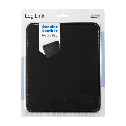 Logilink Mauspad Leder Design schwarz