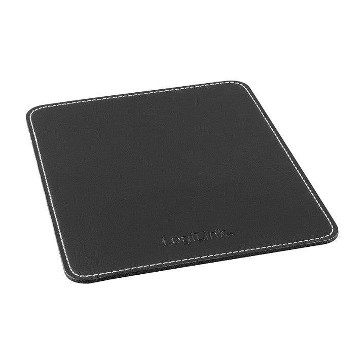 Logilink Mauspad Leder Design schwarz
