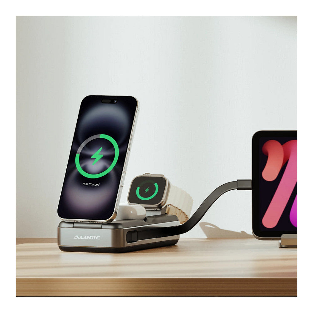 Alogic Roam 6-in-1 Powerbank 21.000 mAh with Qi2 + 100W USB-C