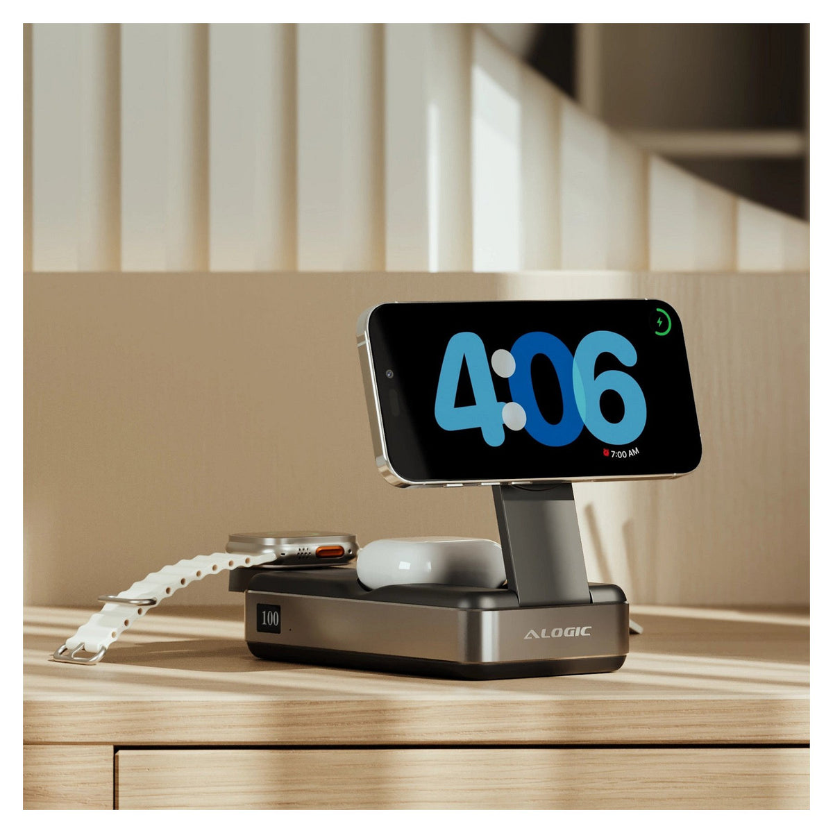 Alogic Roam 6-in-1 Powerbank 21.000 mAh with Qi2 + 100W USB-C