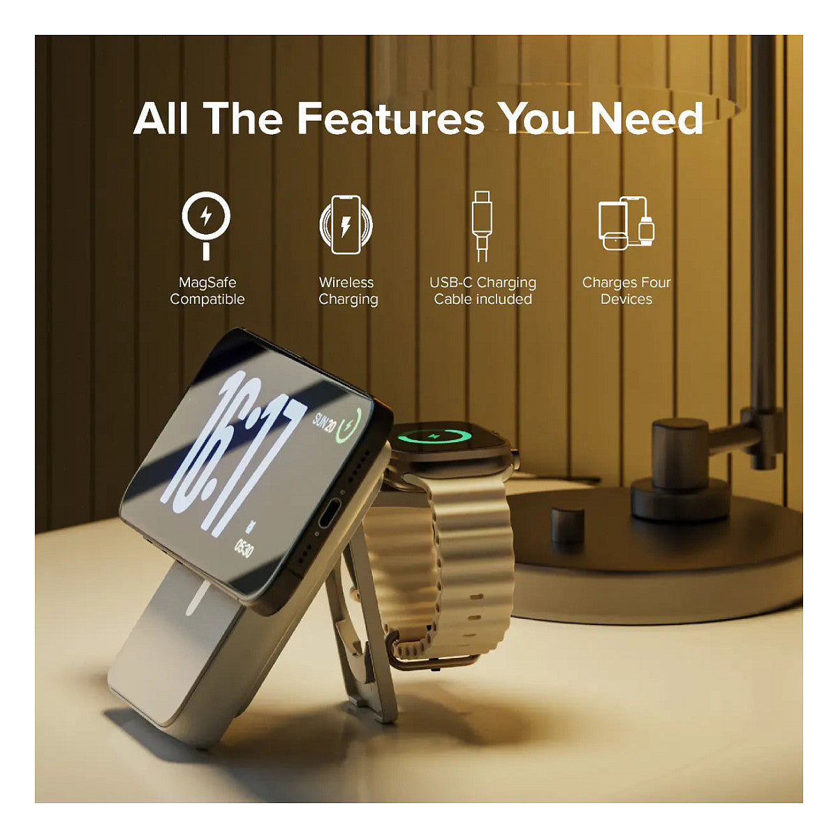 Alogic Lift 4-in-1 Wireless Powerbank 10000mAh with MagSafe