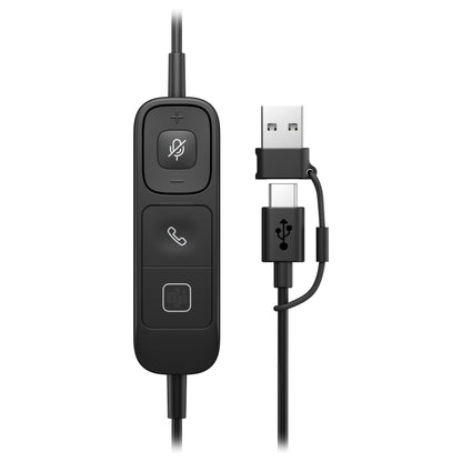 Poly Mission 625 Stereo USB Wired Headset (Bulk)