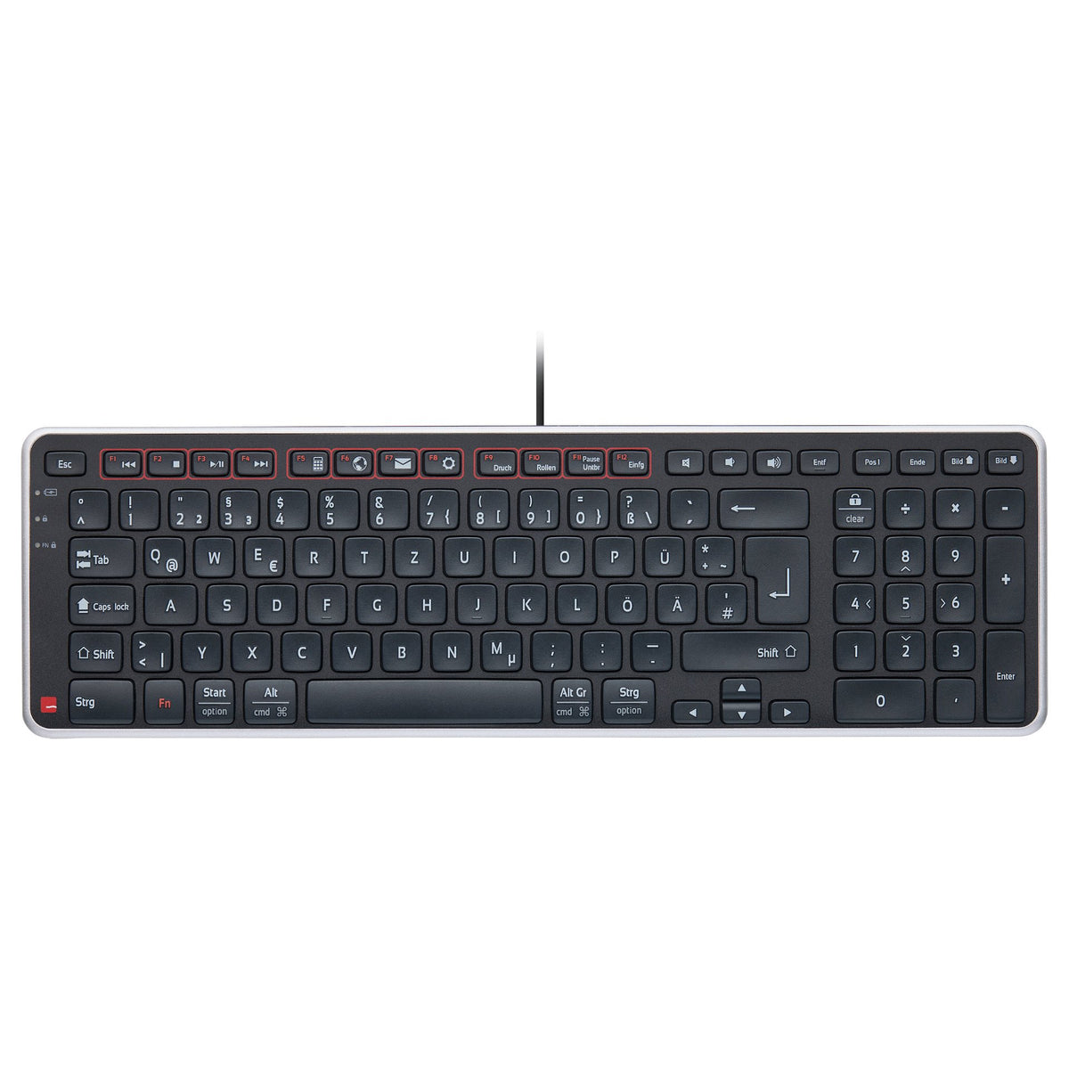 TAS Contour Balance Tastatur wired DE-Layout schwarz/silber retail