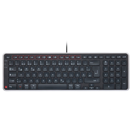 TAS Contour Balance Tastatur wired DE-Layout schwarz/silber retail