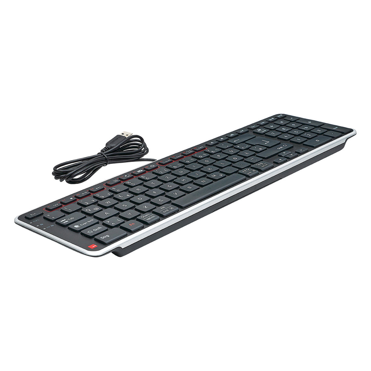 TAS Contour Balance Tastatur wired DE-Layout schwarz/silber retail