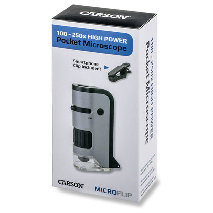 Carson MicroFlip 100x - 250x LED Pocket Mikroskop