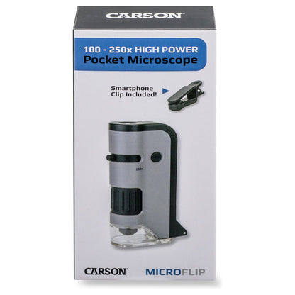 Carson MicroFlip 100x - 250x LED Pocket Mikroskop