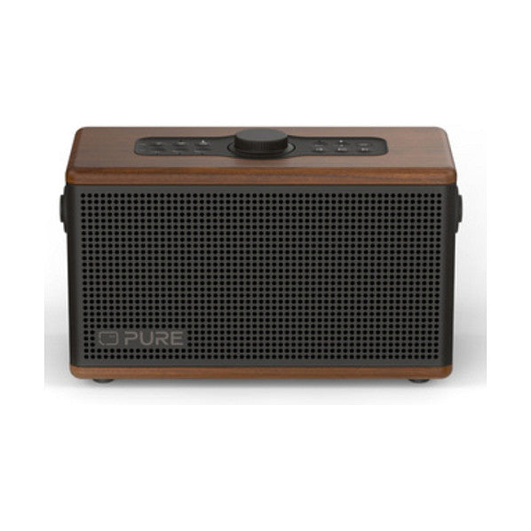 Pure Classic Aura tragbarer Bluetooth-Lautsprecher; Hintergrundlicht; braun/walnuss
