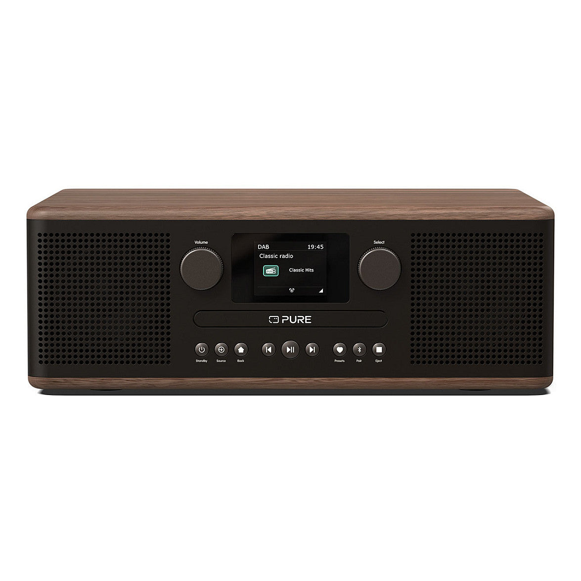 Pure Classic C-D6 Digitalradio Coffee Schwarz/Walnuss EU/UK