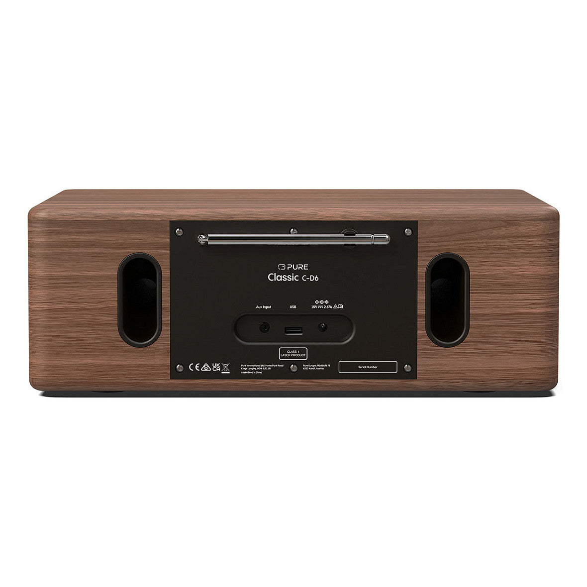 Pure Classic C-D6 Digitalradio Coffee Schwarz/Walnuss EU/UK