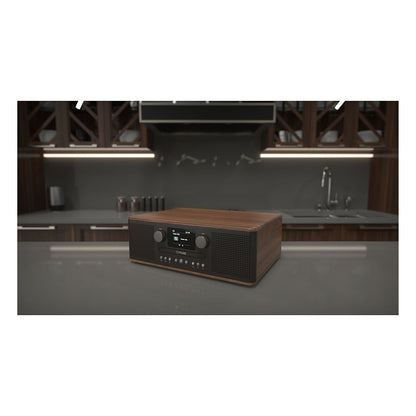 Pure Classic C-D6 Digitalradio Coffee Schwarz/Walnuss EU/UK