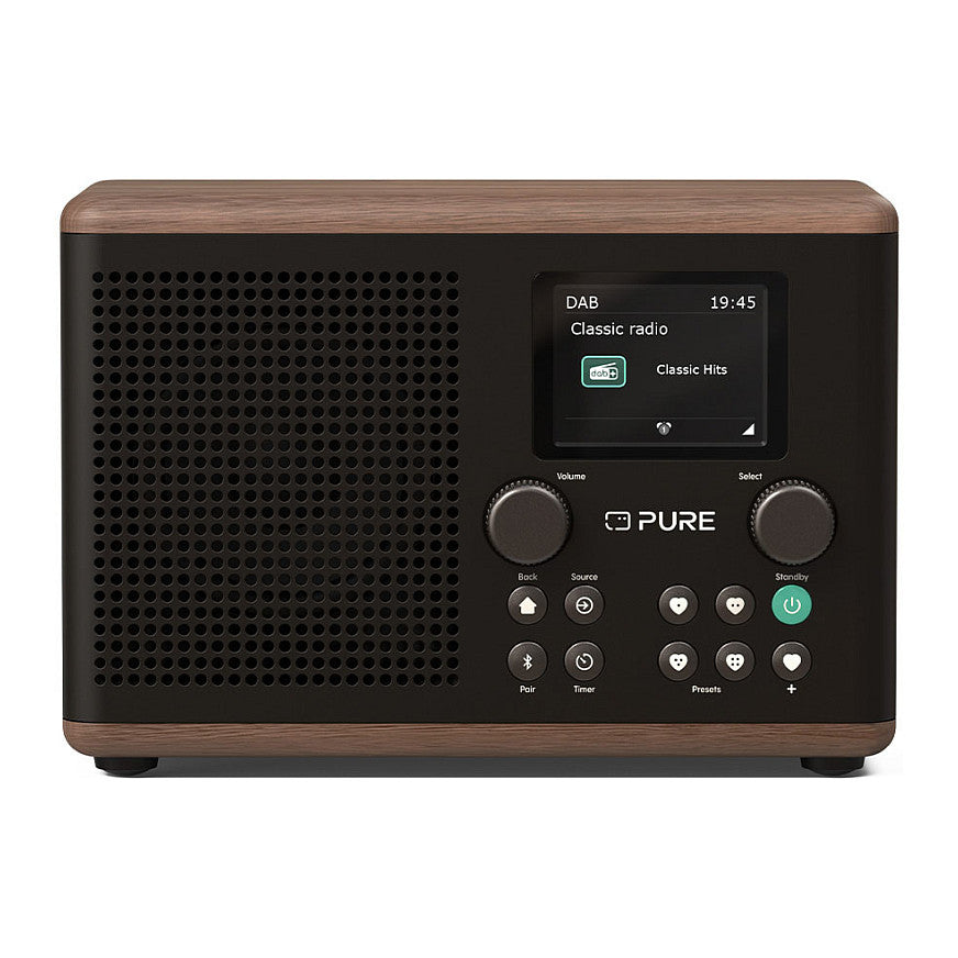 Pure Classic H4 Digitalradio Kaffee Schwarz/Walnuss EU/UK