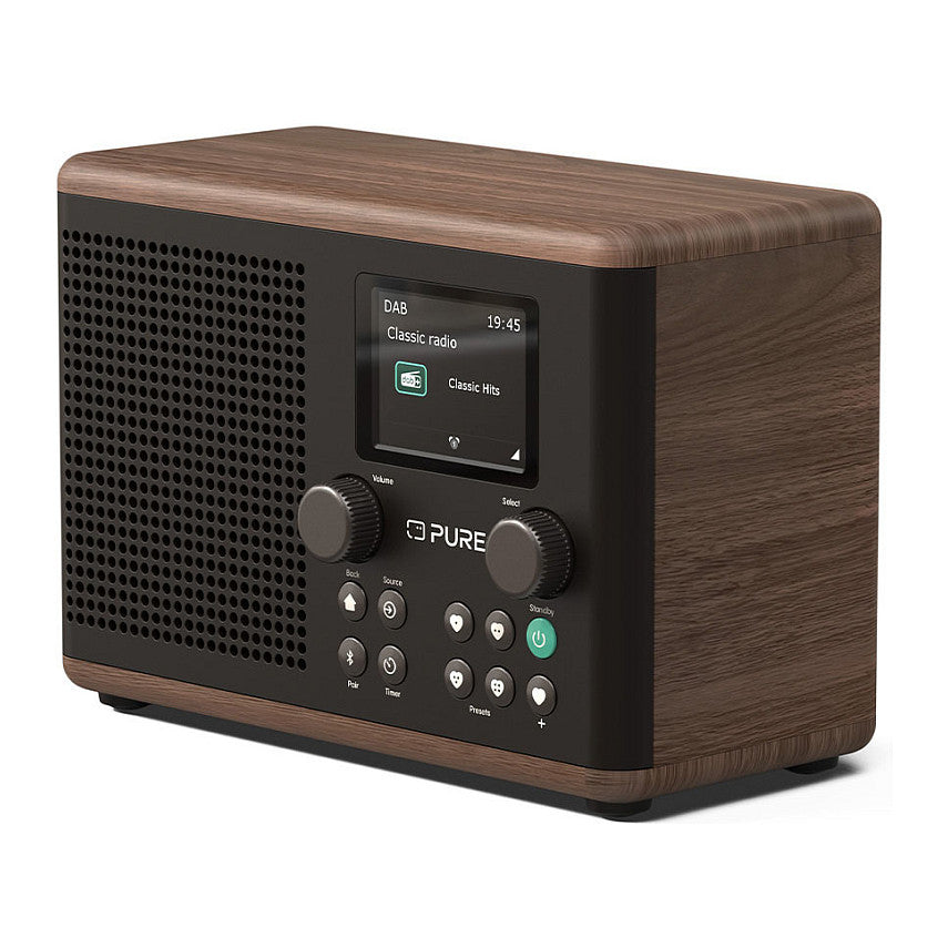 Pure Classic H4 Digitalradio Kaffee Schwarz/Walnuss EU/UK