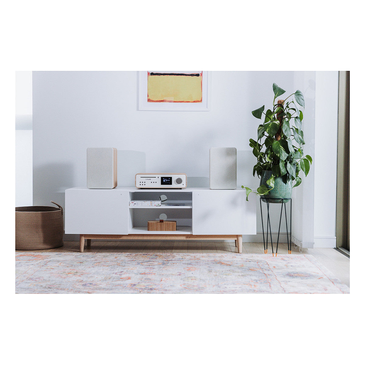 Pure Classic Stereo Cotton White/Oak EU/UK