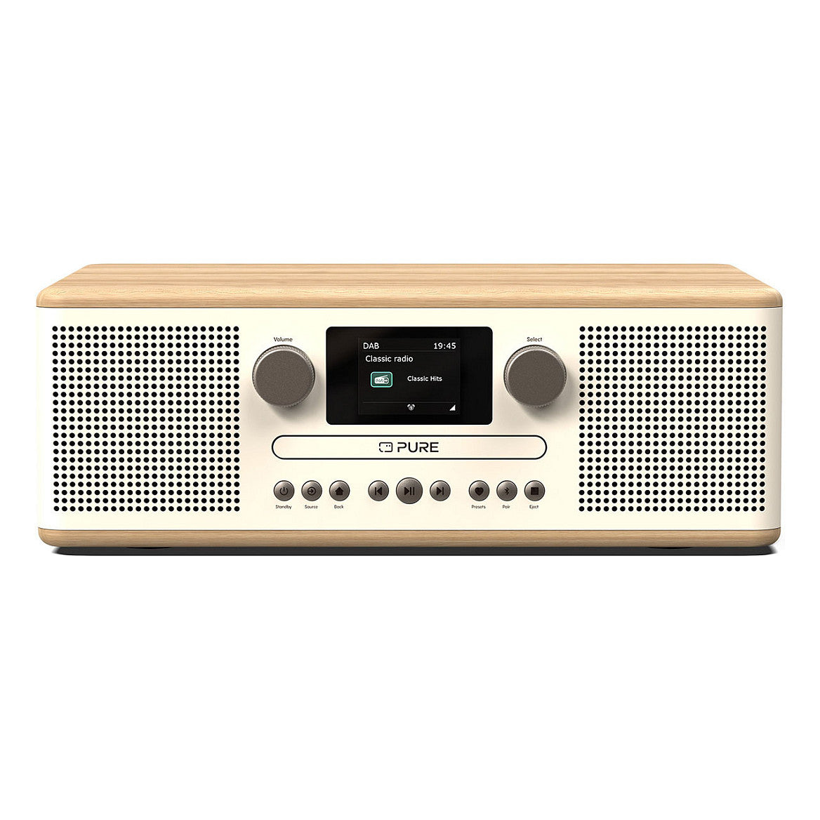 Pure Classic C-D6 Digitalradio White/Oak EU/UK