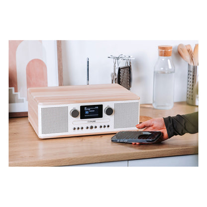 Pure Classic C-D6 Digitalradio White/Oak EU/UK