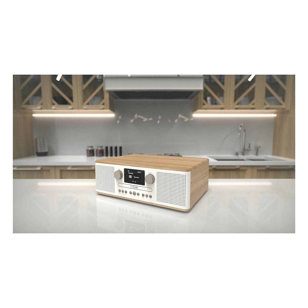 Pure Classic C-D6 Digitalradio White/Oak EU/UK