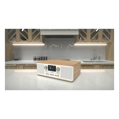 Pure Classic C-D6 Digitalradio White/Oak EU/UK