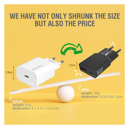 4smarts Netzladegert PDPlug Slim Duos 30W GaN 1C+1A, schwarz