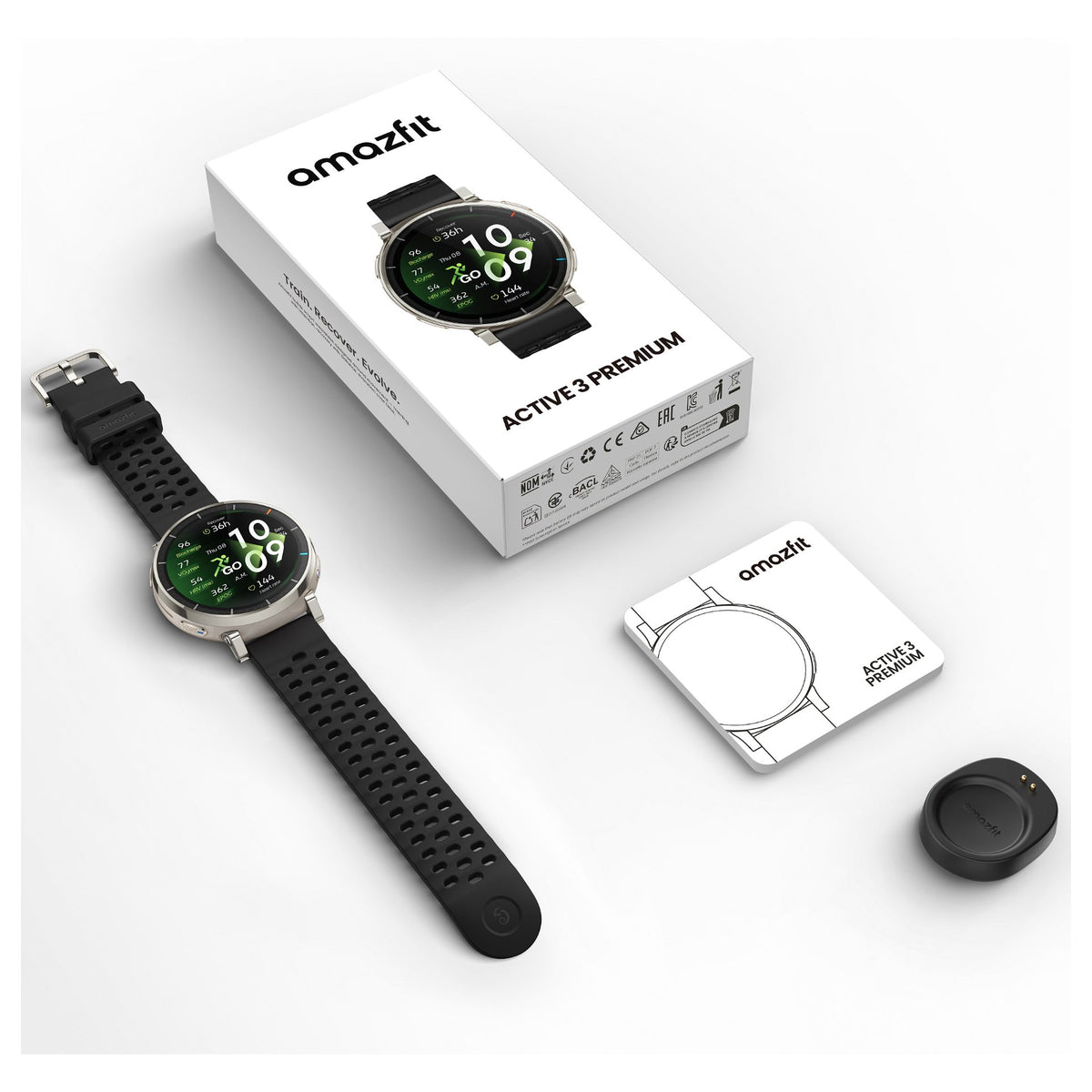 Amazfit Active 3 Premium Black Smartwatch HYROX-Modus