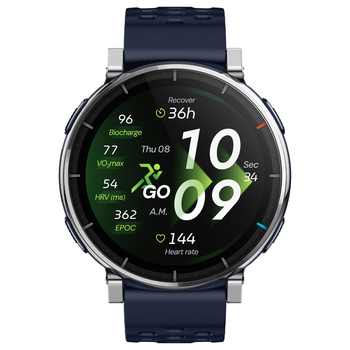 Amazfit Active 3 Premium Dark Blue Smartwatch HYROX-Modus