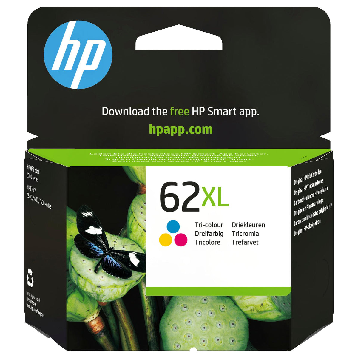 HP 62XL - 11.5 ml - Hohe Ergiebigkeit - Farbe (Cyan, Magenta, Gelb)
