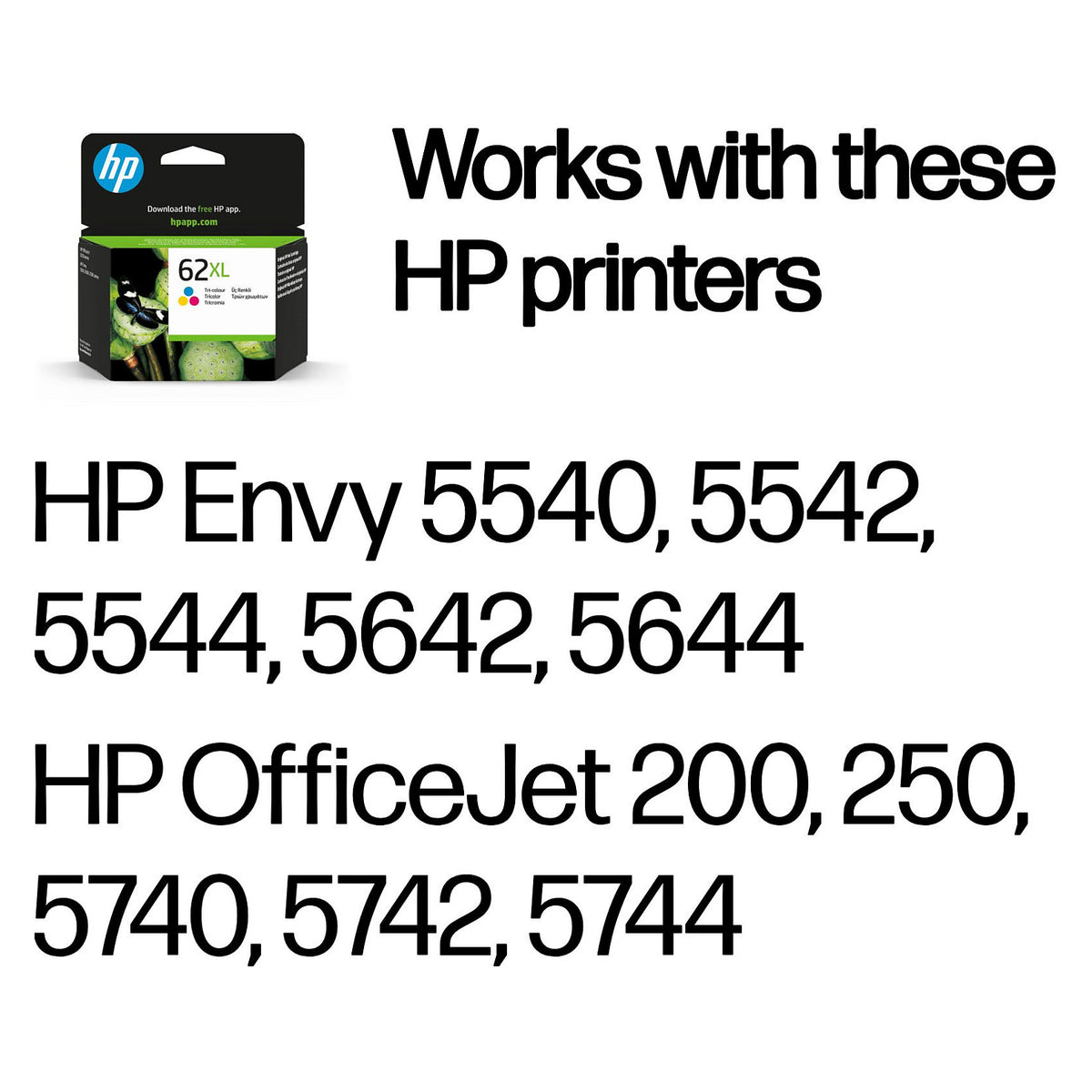 HP 62XL - 11.5 ml - Hohe Ergiebigkeit - Farbe (Cyan, Magenta, Gelb)