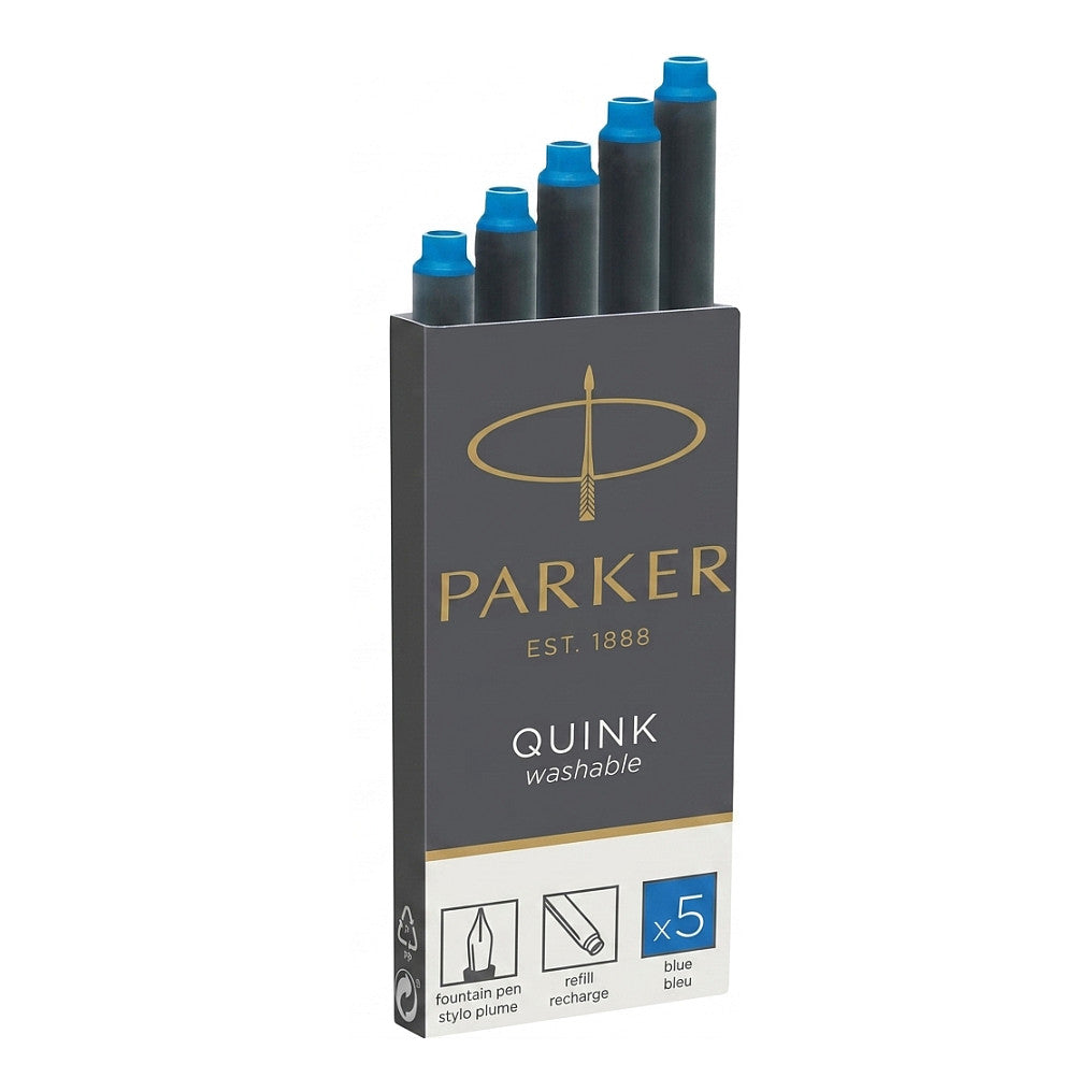 1x5 Parker Tintenpatrone Quink blau