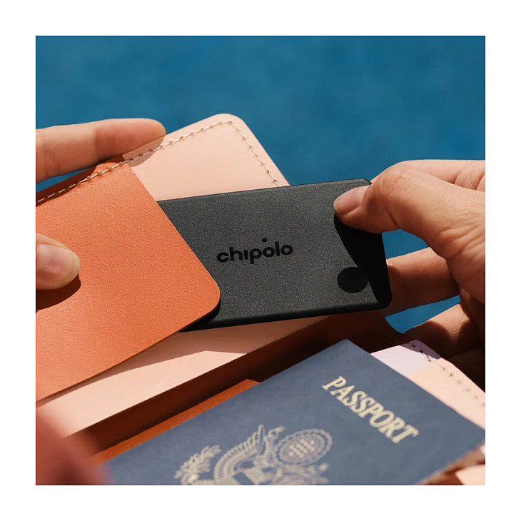 Chipolo CARD – Rechargeable tracking card compatible with Apple Find My on iPhone (Charcoal)
