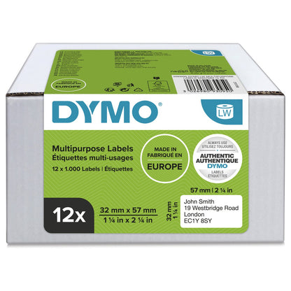 Dymo Vielzweck-Etiketten 32 x 57 mm wei 12x 1000 St.