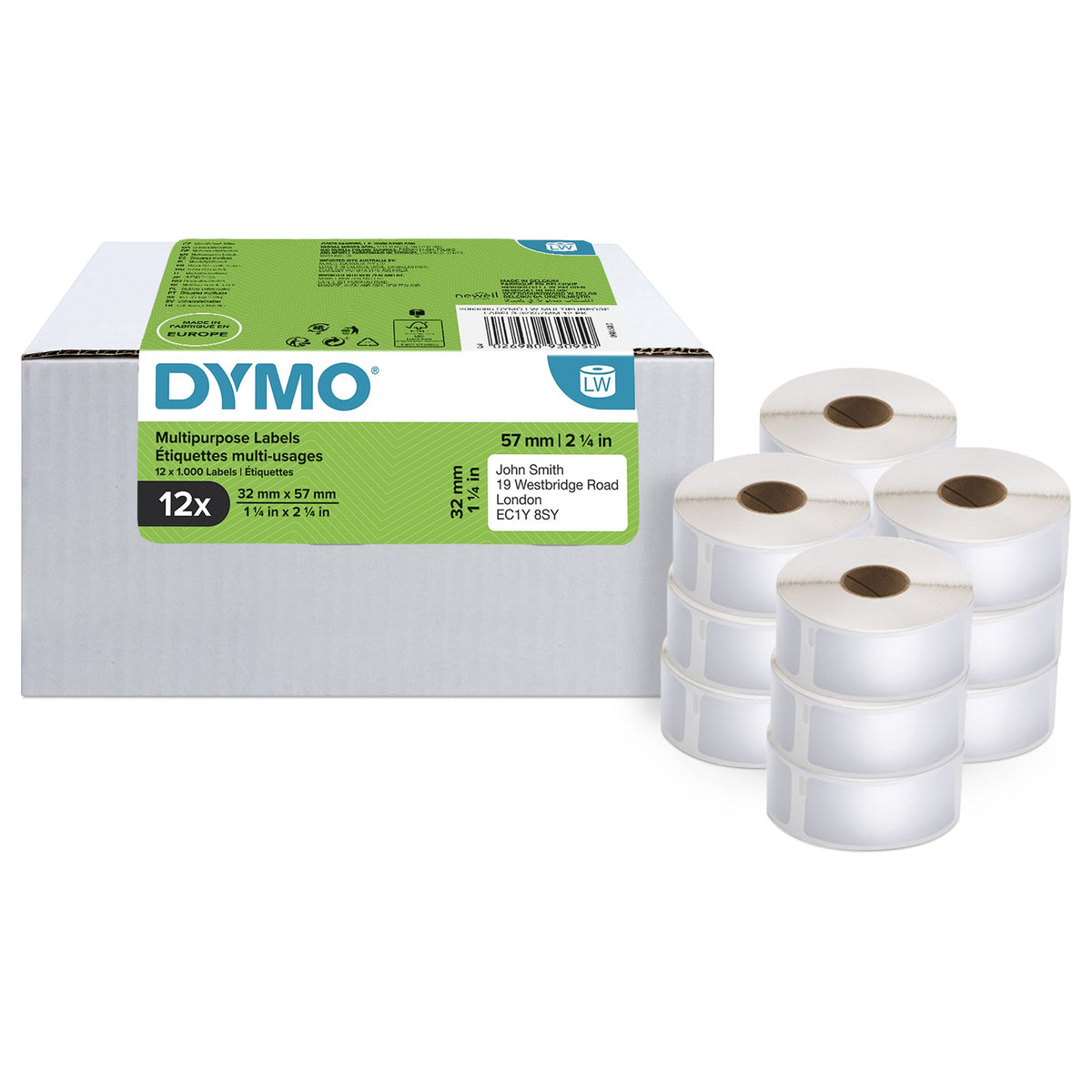 Dymo Vielzweck-Etiketten 32 x 57 mm wei 12x 1000 St.