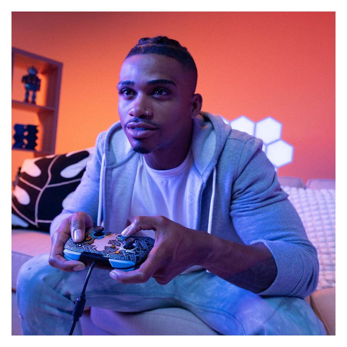 PDP Rematch GLOW Sheikah Shoot kabelgebundener Controller für die Nintendo Switch