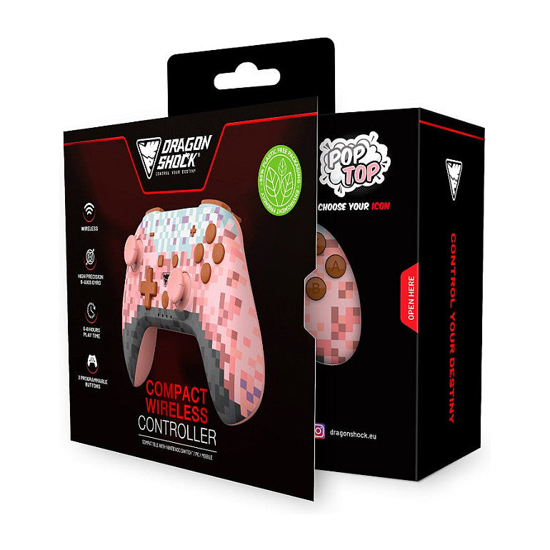 Dragonshock Controller Poptop Wireless Cubes pink switch