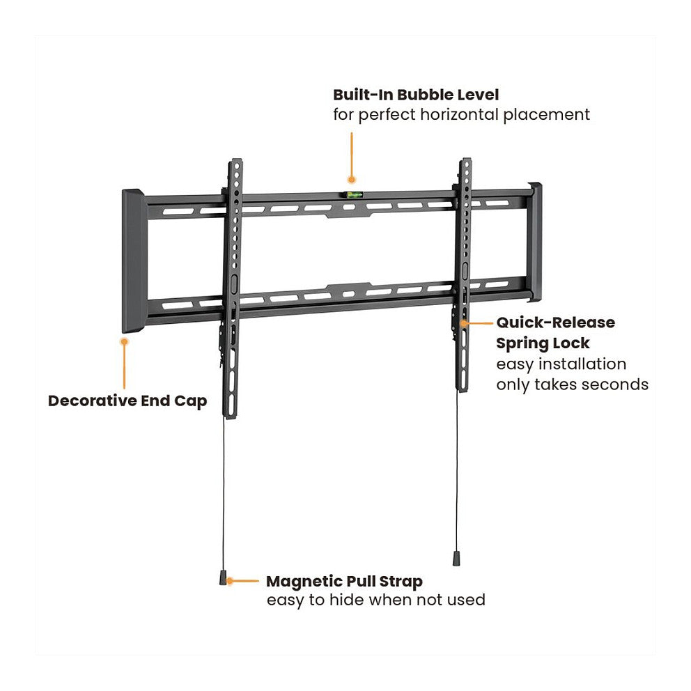 VALUE TV-Wandhalterung, fest, 43-90 Zoll, bis 75 kg