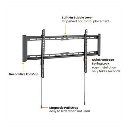 VALUE TV-Wandhalterung, fest, 43-90 Zoll, bis 75 kg