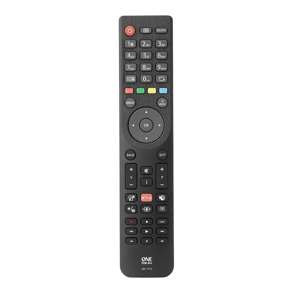 One for all Telefunken TV Ersatzfernbedienung (schwarz)