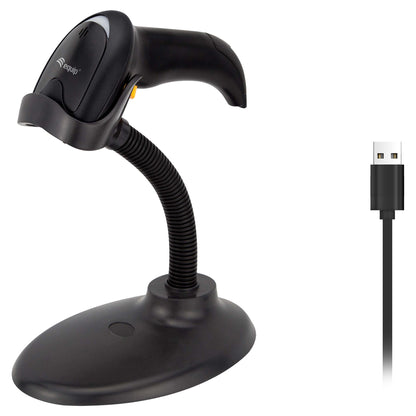 Equip 1D-Barcodescanner Laser USB+Halter schwarz